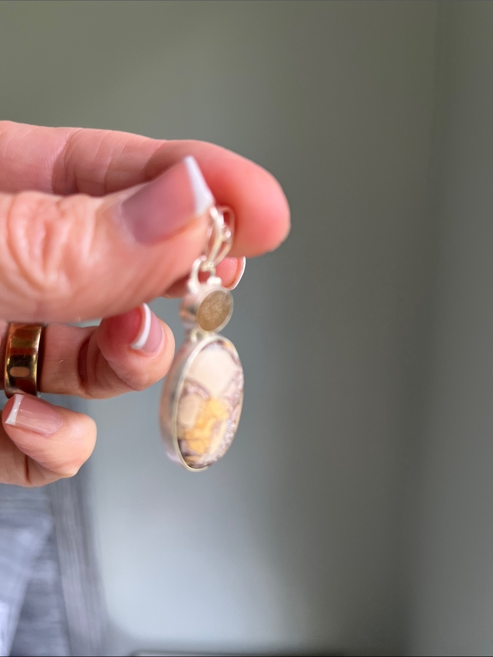 Sterling Silver Yellow Jasper Pendant Necklace - Picture 5 of 5